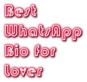 Best WhatsApp Bio for Lover