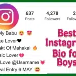 Instagram Bio for Boys
