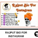 Rajput bio for instagram