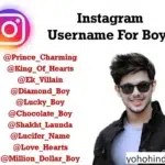 Best Instagram Usernames For Boys