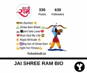 Jay Shree Ram Bio For Instagram