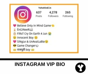 instagram vip bio stylish font for boy attitude