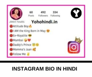 Instagram Bio In Hindi For Boys