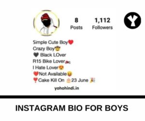 Bio for Instagram for Boys